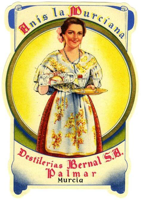 Cartel publicitario Anís la Murciana, Destilerías Bernal S.A. de Palmar (Murcia)