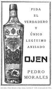 Cartel publicidad antigua Anís Ojen de Pedro Morales