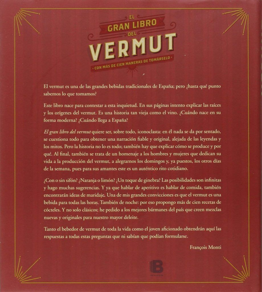 Contra portada libro para St Jordi sobre Vermut